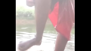 Naked Indian Village Aunty Takes Outdoor Bath With Shakshi Watching